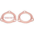2 x 2.5” Inch Copper Header Exhaust Collector Gaskets Flanges Universal 3 Bolt