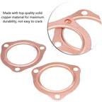 2 x 2.5” Inch Copper Header Exhaust Collector Gaskets Flanges Universal 3 Bolt