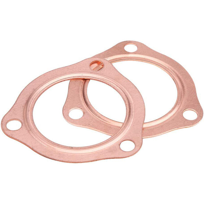 2 x 2.5” Inch Copper Header Exhaust Collector Gaskets Flanges Universal 3 Bolt
