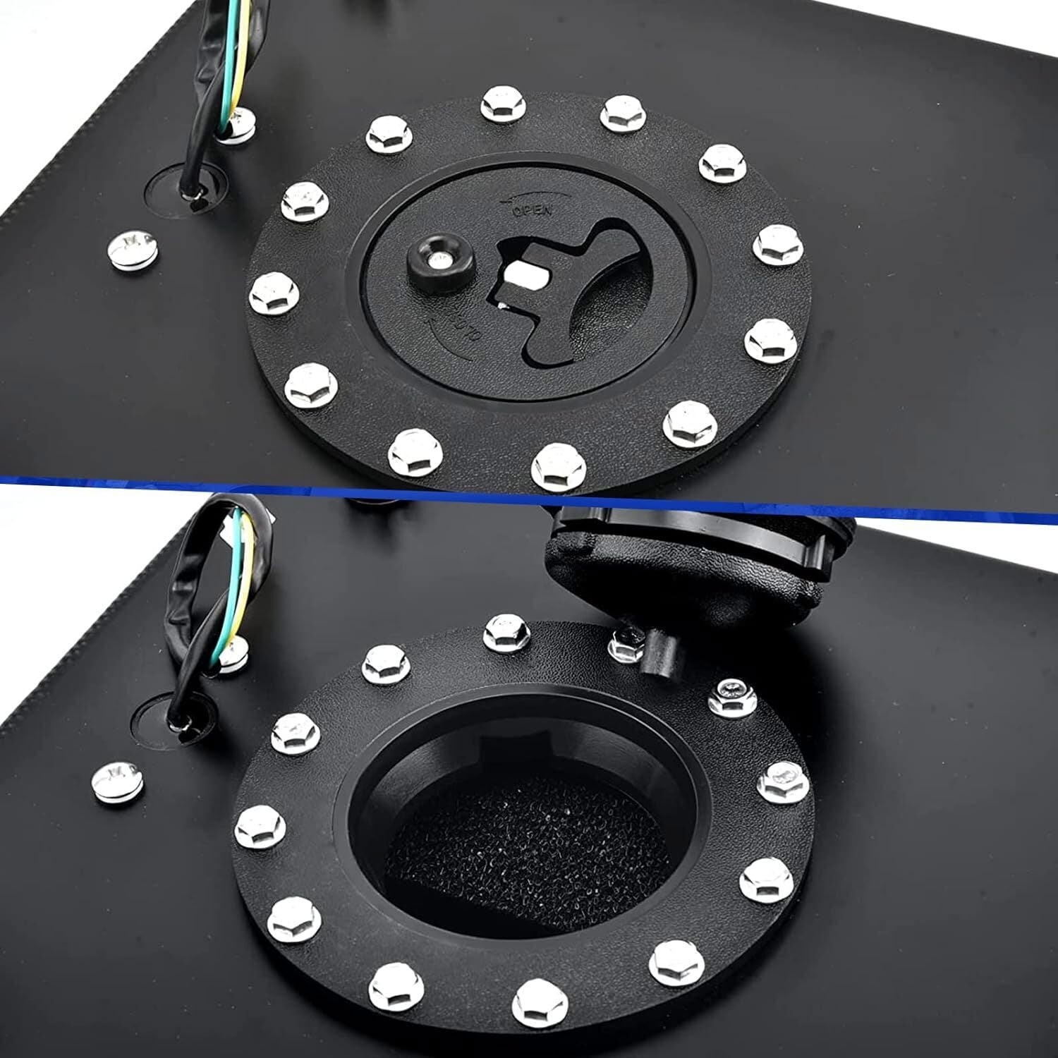 20 Gallon Universal Aluminum Racing/Drift Fuel Cell Tank w/ 12" Fuel Line Kit