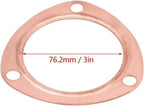 3" Copper Header Exhaust Collector Gaskets Reusable fit for SBC BBC 302 350