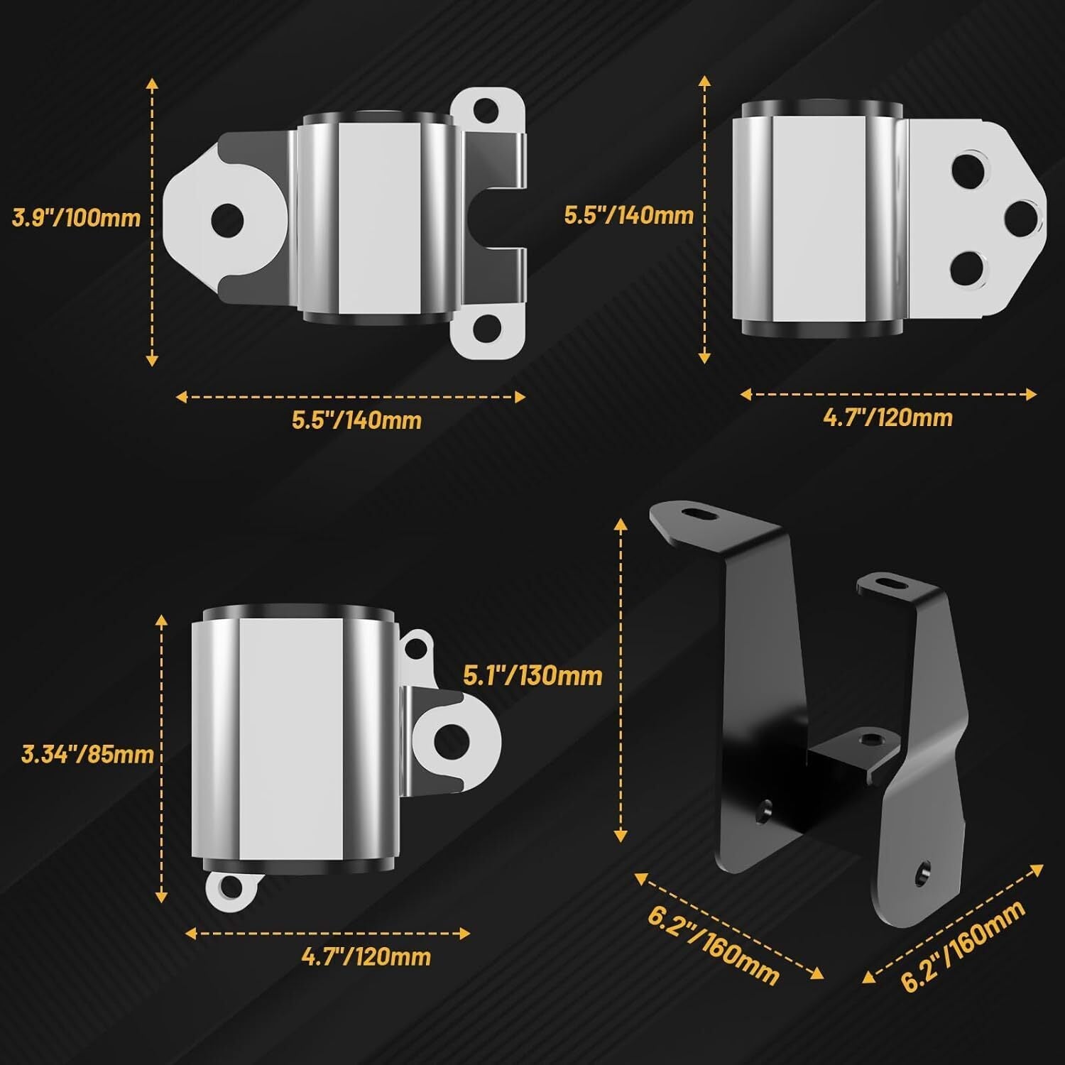 3-Bolt Motor Mount Swap Mount Kit For Honda Civic 1996-2000 B Series EK Chassis