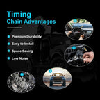 Timing Chain Kit With VVT Cam Phaser for Ford F-150 Lincoln MKX 3.5L 2011-2017