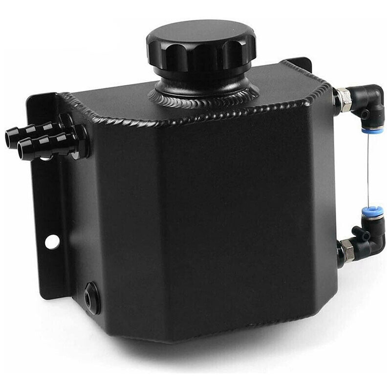 Car Universal 1L Engine Radiator Coolant Overflow Tank Expansion Reservoir Black