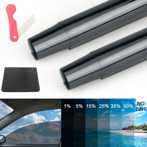 15% VLT Metalized Window Tint Film Roll 20 in x 10 ft Black