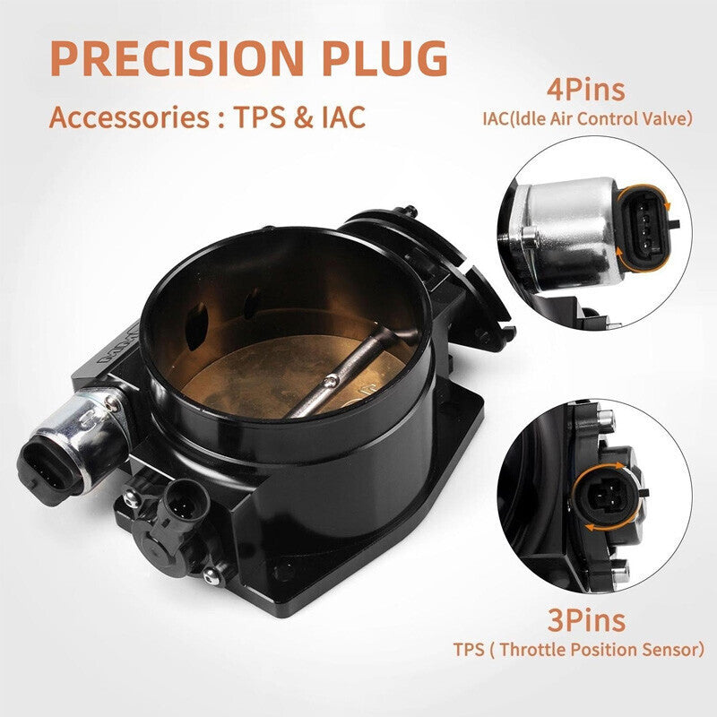 92mm Throttle body + TPS IAC Throttle Position Sensor For LSX LS LS1 LS2 LS7 new