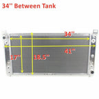 34" Radiator for 2002-2014 Cadillac Escalade ESV EXT 6.0L 6.2L 5.3L Aluminum