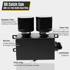 2 Port Series Racing Oil Catch Can Breather Tank - 10AN For Civic Integra EK EG