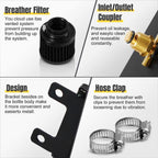 2 Port Series Racing Oil Catch Can Breather Tank - 10AN For Civic Integra EK EG