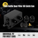 2 Port Series Racing Oil Catch Can Breather Tank - 10AN For Civic Integra EK EG