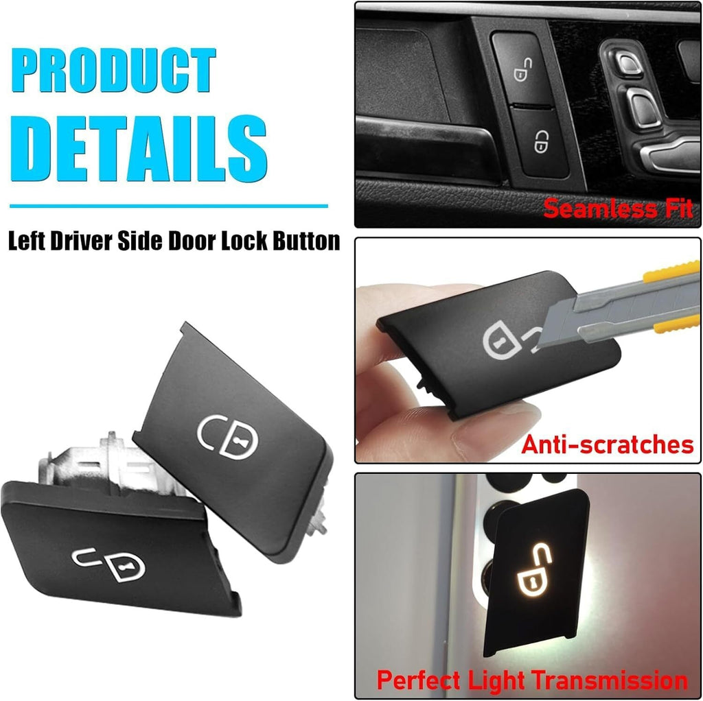 Door Lock Switch Button Driver Side For Mercedes-Benz C-Class W204 Sedan 2007-14