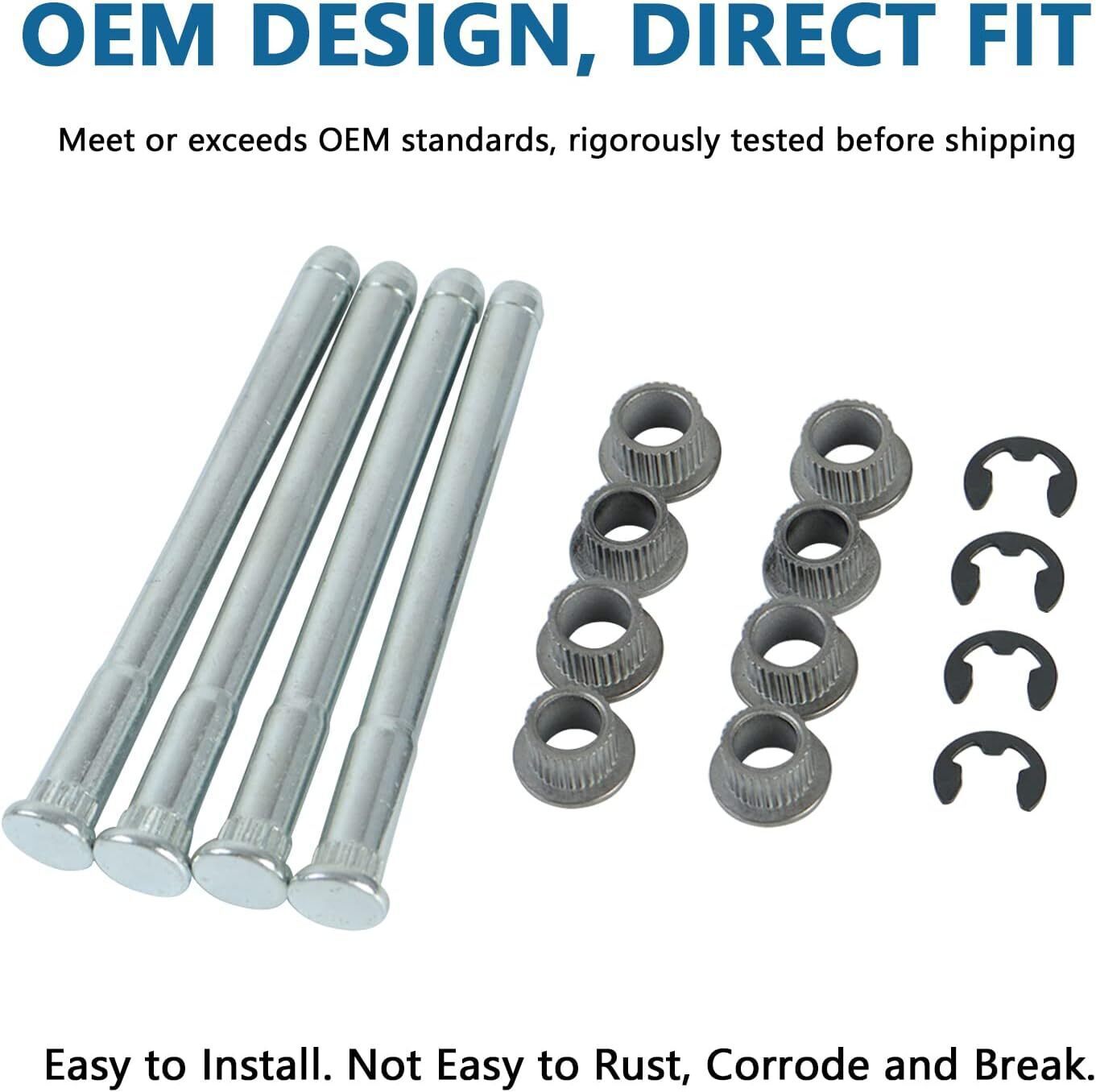 Door Hinge Pins & Bushing Kit 4 Sets Fit For 1994-2004 Chevrolet Chevy S10 GMC