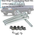 Door Hinge Pins & Bushing Kit 4 Sets Fit For 1994-2004 Chevrolet Chevy S10 GMC