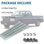 Door Hinge Pins & Bushing Kit 4 Sets Fit For 1994-2004 Chevrolet Chevy S10 GMC