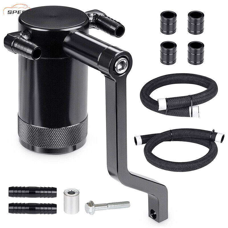 Oil Catch Can Kit For 2011-2021 Dodge 6.4L w/ Z-Bracket Technology Black HEMI