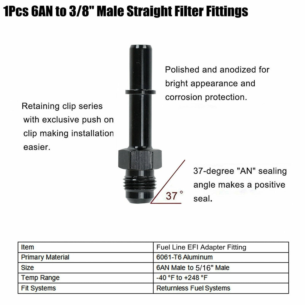 1 Set 3/8 Complete LS Conversion Fuel Line Fitting Adapter Kit EFI FI 25Ft US ST