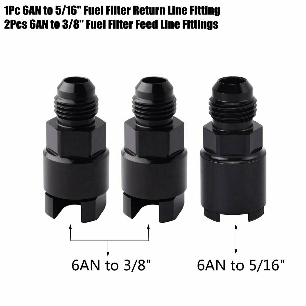 1 Set 3/8 Complete LS Conversion Fuel Line Fitting Adapter Kit EFI FI 25Ft US ST