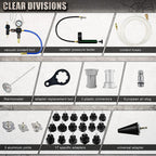28 PCS Radiator Pressure Tester Vacuum-Type Cooling System Refill Kit Tool