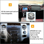 New For Ford F-150 F150 09-14 Front Dashboard Louvres Chrome AC Heater Air Vent