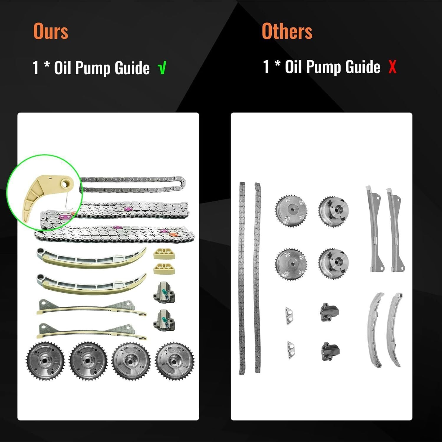 Engine Timing Chain Kit For Hyundai KIA Santa Fe Sorento Azera 3.8 24410-3CGA