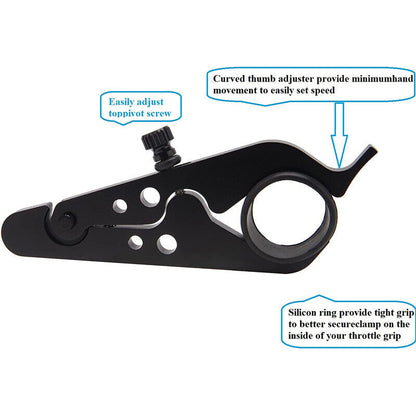 Motorcycle Throttle Lock Cruise Control Grip Lock Clamp with Silicone Ring