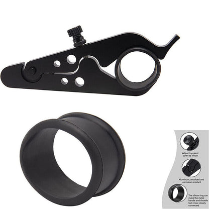 Motorcycle Throttle Lock Cruise Control Grip Lock Clamp with Silicone Ring