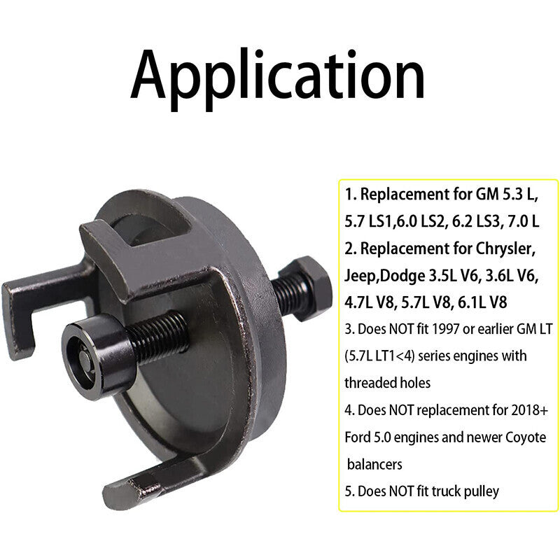 Harmonic Balancer Puller 25264 Fit for GM Dodge Jeep Chrysler Crank Pulley US