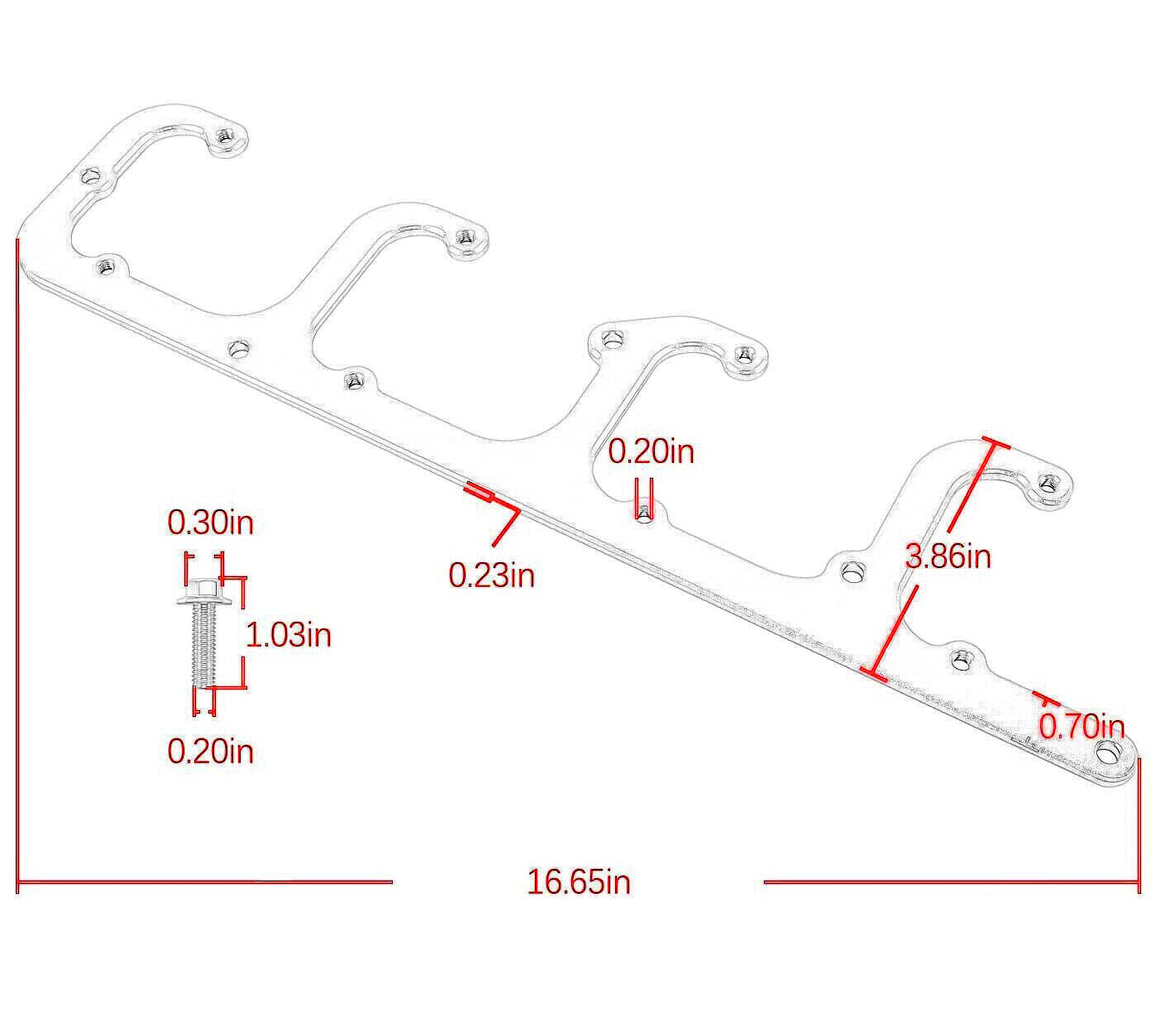 D581 Aluminum Coil Bracket Valve Cover for LS Square 4.8 5.3 5.7 6.0 6.2 LS1