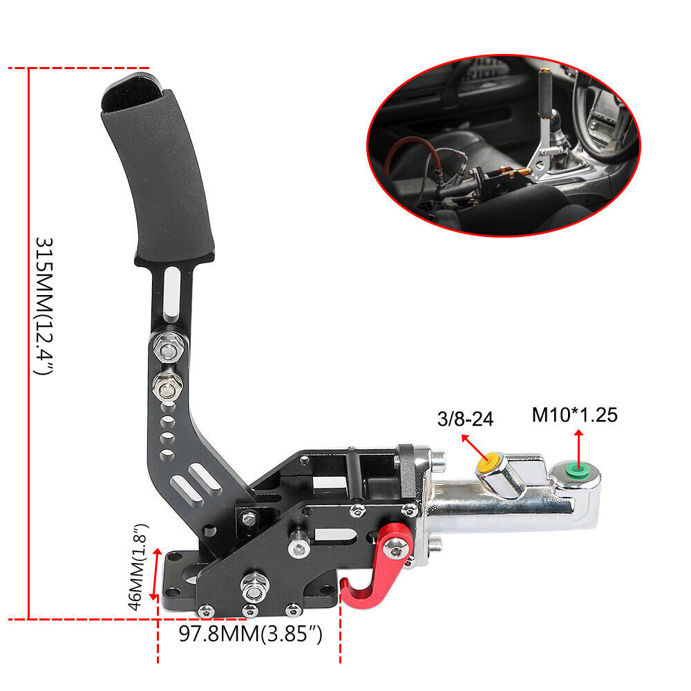 Car Hydraulic Handbrake Drift E-Brake Handle Parking Emergency Brake Black