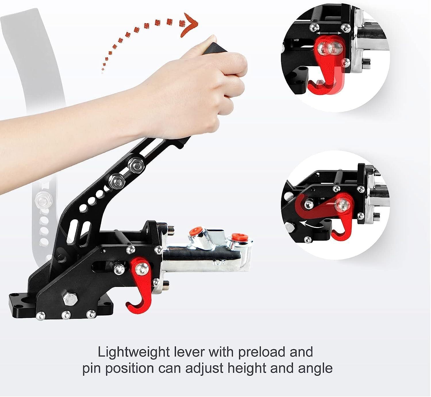 Car Hydraulic Handbrake Drift E-Brake Handle Parking Emergency Brake Black