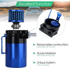 2 Port Universal Aluminum Oil Catch Can Kit Reservoir Tank with Breather Filter