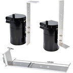 2 Port Universal Aluminum Oil Catch Can Kit Reservoir Tank with Breather Filter