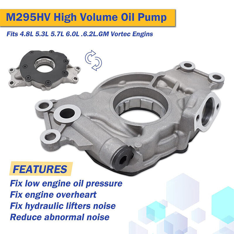 M295HV High Volume Oil Pump For Chevy 4.8 5.3 5.7 6.0 LS1 LS2 LS6 Replacement