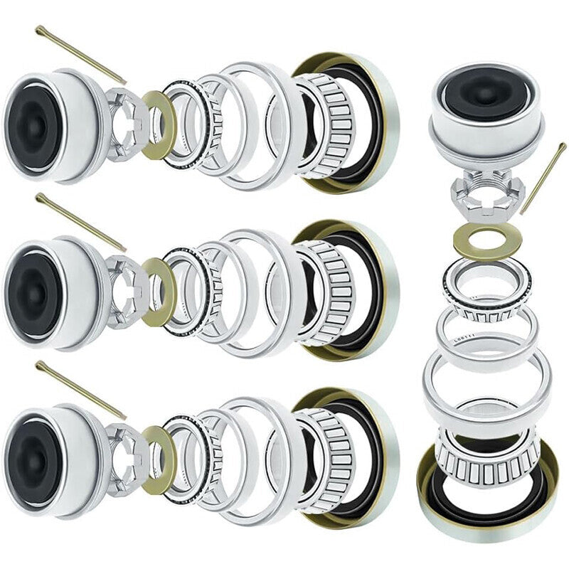 4 Set Trailer Axle Hub Bearings Kit L68149 L44649 for 3500lb #84 10-19 Spindles