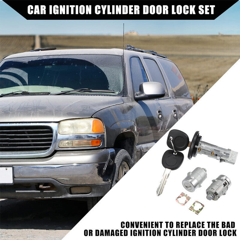 Fit For Chevrolet GMC H2 Ignition Switch & Front Door Lock Cylinders with 2 Keys