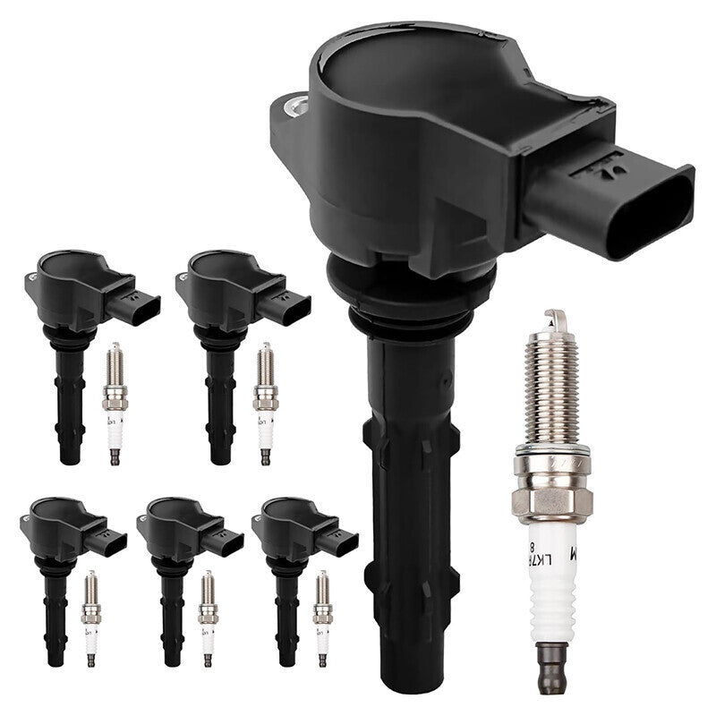 6 Pack UF535 Ignition Coils and Spark Plugs for Mercedes-Benz C250 GL450 ML350