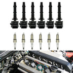 6 Pack UF535 Ignition Coils and Spark Plugs for Mercedes-Benz C250 GL450 ML350