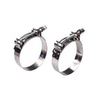 NEW 2PCS =Stainless Steel T Bolt Clamps Clamp ID 51mm 2" inch 48mm-56mm