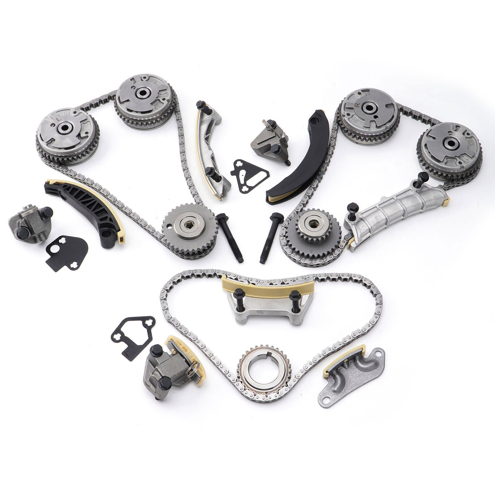 Complete Kit Timing Chain& 4VVT Cam Phaser Int& Exh For 3.0 3.6l Equinox CTS SRX