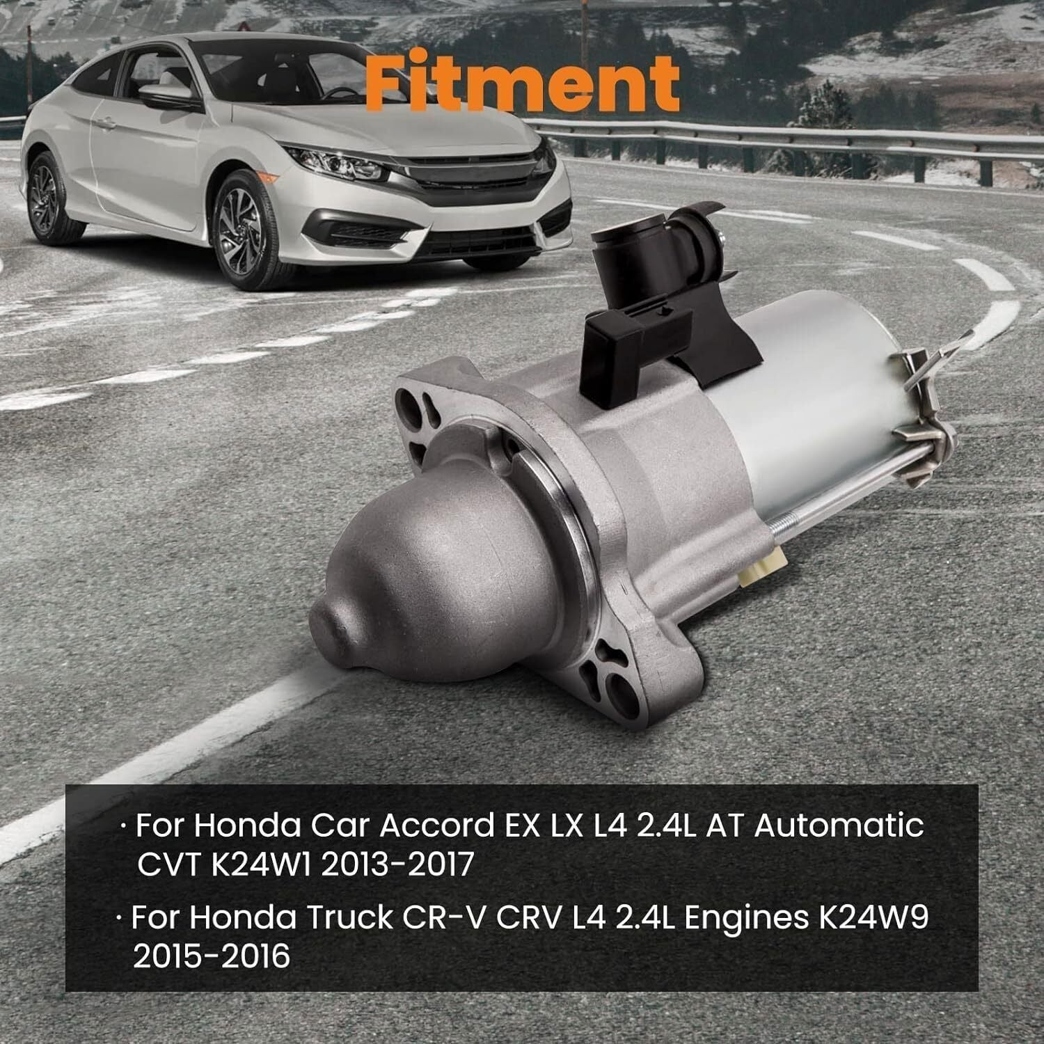 New Starter Motor For Honda Car Accord 2.4L 13-17 Honda Truck CR-V 2.4L 15-16