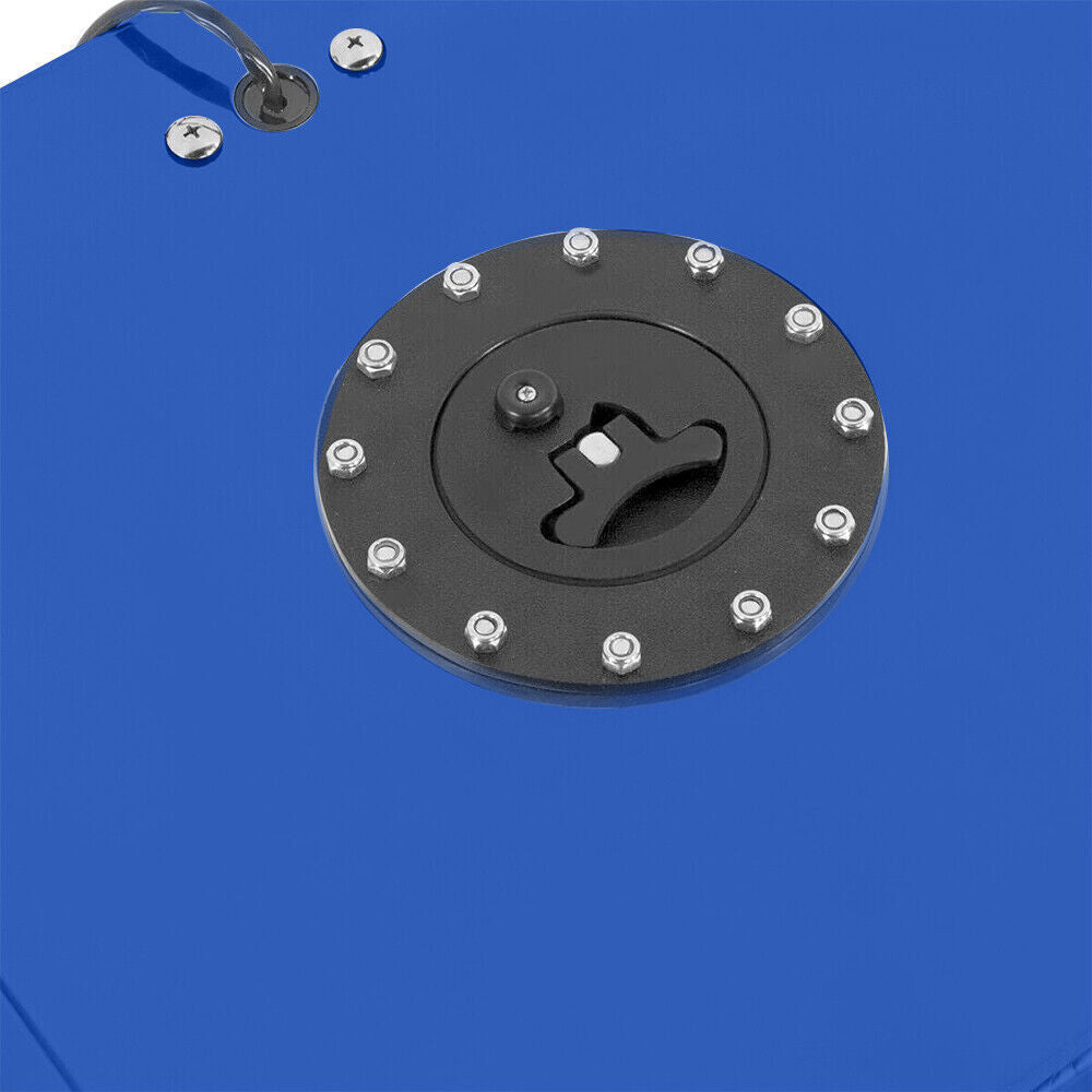 High Quality 20 Gallon Aluminum Racing Drift Fuel Cell Tank w/ Level Sender Blue
