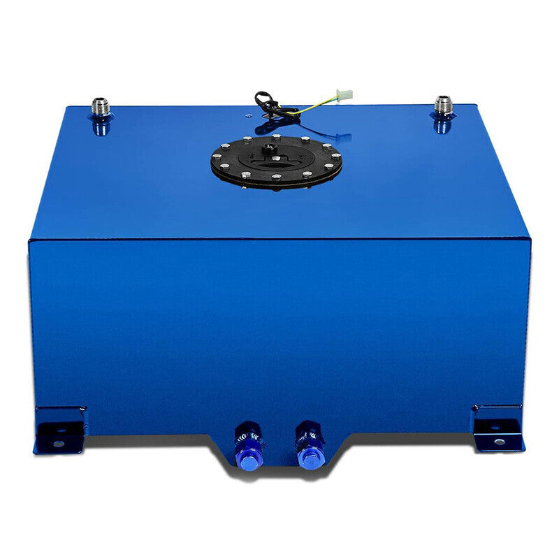 High Quality 20 Gallon Aluminum Racing Drift Fuel Cell Tank w/ Level Sender Blue