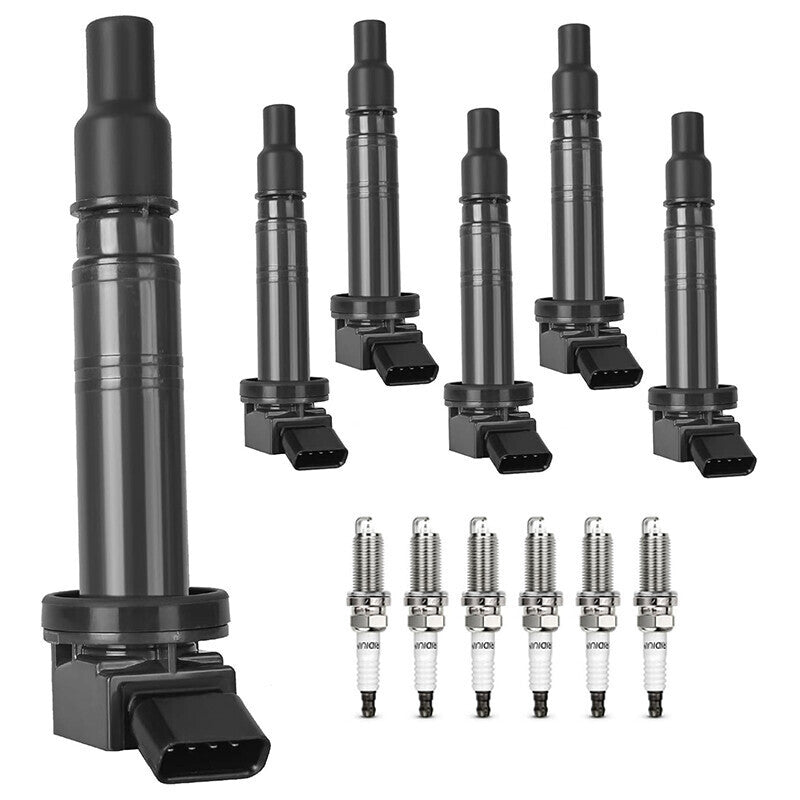 Set of 6 Ignition Coil Pack and Spark Plugs For Toyota Tacoma 4Runner 4.0L UF495
