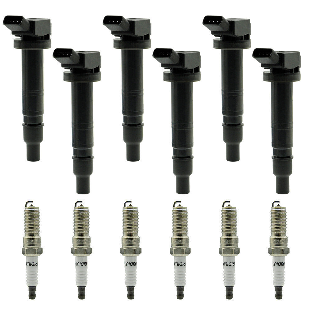 Set of 6 Ignition Coil Pack and Spark Plugs For Toyota Tacoma 4Runner 4.0L UF495