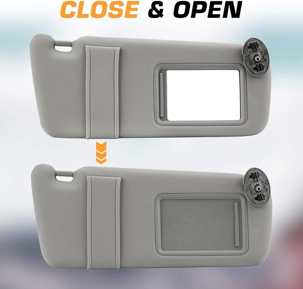 Right Passenger Side Sun Visor Gray 74320-06780-B0 for Toyota Camry 2007-2011