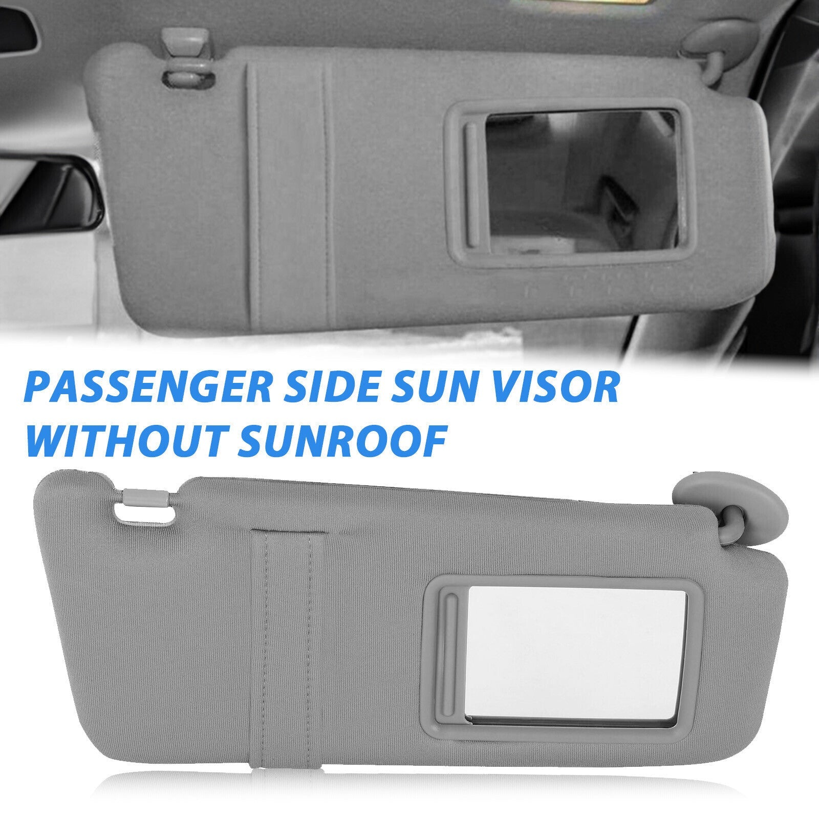 Right Passenger Side Sun Visor Gray 74320-06780-B0 for Toyota Camry 2007-2011