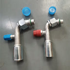 Ac Fitting #8
 Female Oring Beadlock 90 Degree w R134a High Low Pressure Valv