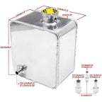 Aluminum Water Coolant Radiator Universal 2.5L Overflow Reservior Tank+ Cap