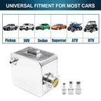 Aluminum Water Coolant Radiator Universal 2.5L Overflow Reservior Tank+ Cap