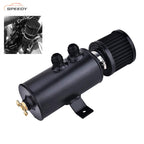 750ml 10AN Oil Catch Can Reservoir Tank & Breather Filter Baffled Aluminum Black